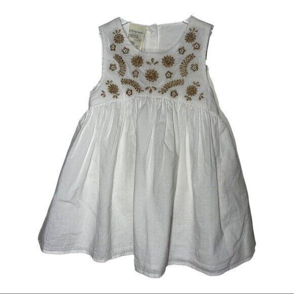 First‎ Impressions Baby Toddler Girls White and Gold Goddess Dress 18 months - Picture 1 of 7